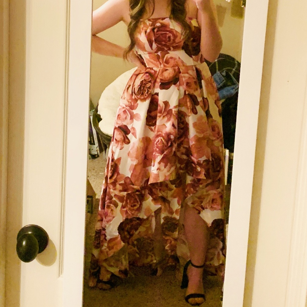 Blushed Rose High-Low Prom Dress